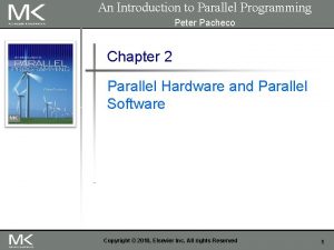 An introduction to parallel programming peter pacheco
