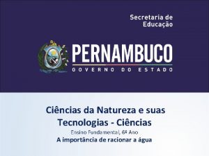 Cincias da Natureza e suas Tecnologias Cincias Ensino