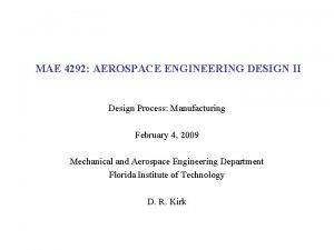 Aerospace design process