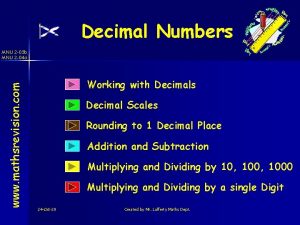 Decimal Numbers www mathsrevision com MNU 2 03