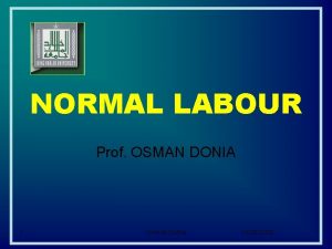 NORMAL LABOUR Prof OSMAN DONIA 1 Osman Donia NORMAL LABOUR Prof OSMAN DONIA 1 Osman Donia