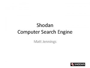 Shodan or operator