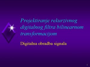 Bilinearna transformacija