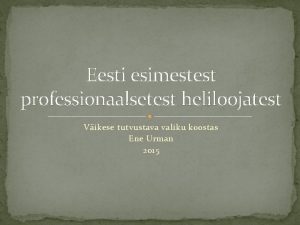 Eesti esimestest professionaalsetest heliloojatest Vikese tutvustava valiku koostas