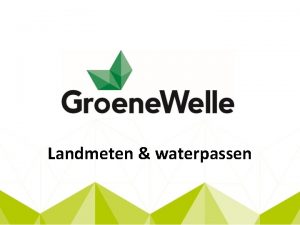 Waterpassen landmeten