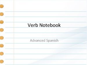 Advanced spanish verbs