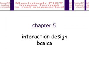 Interaction design basics Interaction design basics