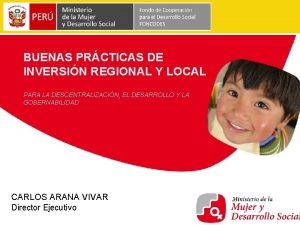 BUENAS PRCTICAS DE INVERSIN REGIONAL Y LOCAL PARA