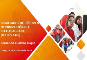 RESULTADOS DEL RGIMEN DE PROMOCIN DEL SECTOR AGRARIO