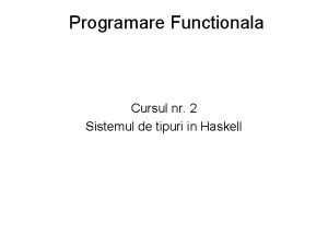 Programare functionala