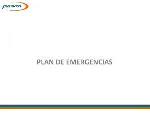Plan de emergencias