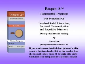 RespenATM Homeopathic Treatment For Symptoms Of Impaired Social