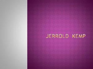 Jerrold kemp