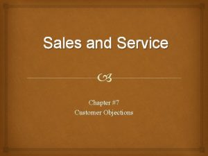 Types of customer objections