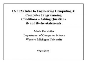 CS 1023 Intro to Engineering Computing 3 Computer