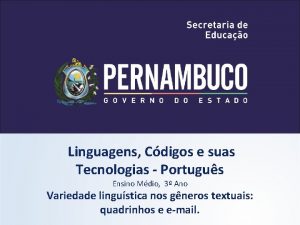 Linguagens Cdigos e suas Tecnologias Portugus Ensino Mdio