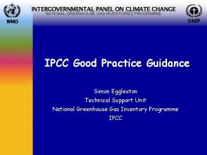 INTERGOVERNMENTAL PANEL ON CLIMATE CHANGE NATIONAL GREENHOUSE GAS