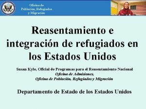 Oficina de Poblacin Refugiados y Migracin Reasentamiento e