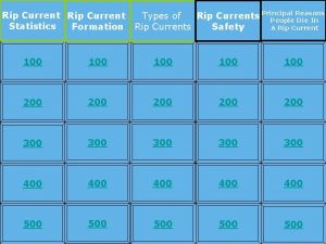 Rip Current Statistics Formation Reasons Types of Rip