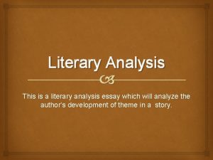 The great gatsby literary analysis essay