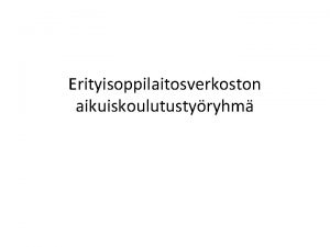 Aikuiskoulutus rahasto