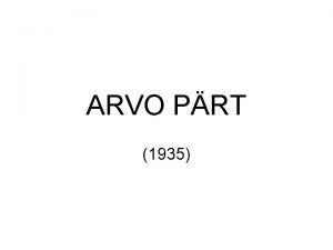 Arvo pärt