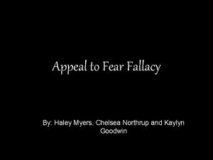 What is appeal to fear fallacy