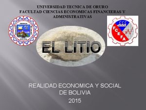 UNIVERSIDAD TECNICA DE ORURO FACULTAD CIENCIAS ECONOMICAS FINANCIERAS