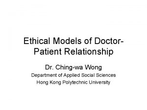 Doctor patient relationship ethics