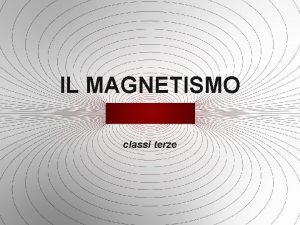 IL MAGNETISMO classi terze ORIGINE E SIGNIFICATO Il