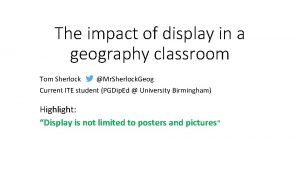 Geography classroom displays