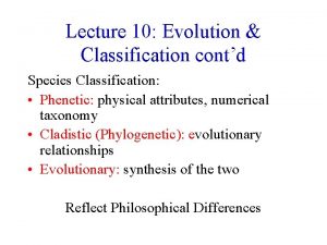 Phenetic classification