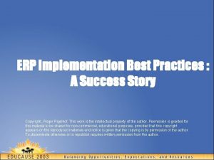Best practice erp implementation