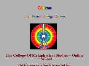 Chakras The Human Energy Centers The College Of