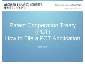 Patent Cooperation Treaty PCT How to File a
