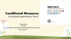 How many measures in the drdp preschool comprehensive view