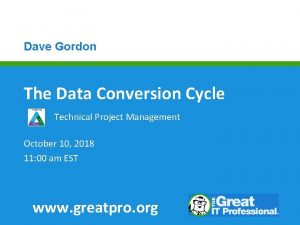 Data conversion cycle