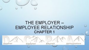 Employer-employee relationship