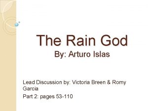 Arturo islas the rain god