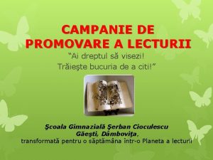 Campanie de promovare