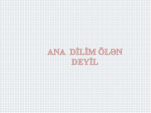 Ana dilim şeiri