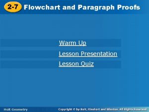 2-7 flowchart and paragraph proofs