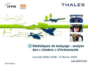 Statistiques de balayage analyse des clusters dvnements Journe