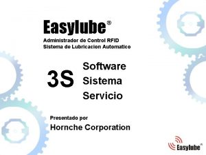 Easylube Administrador de Control RFID Sistema de Lubricacion