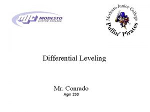 Differential Leveling Mr Conrado Agm 230 Leveling Operations