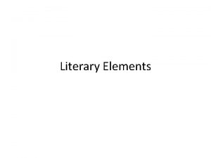 Periodic table of literary elements