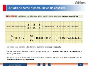 Frazione che origina un numero razionale