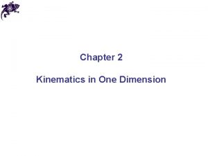 Dynamics kinematics
