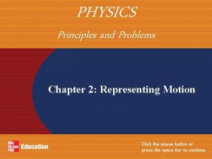 Chapter 2 representing motion chapter assessment