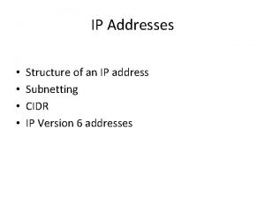 Cidr notation ip address